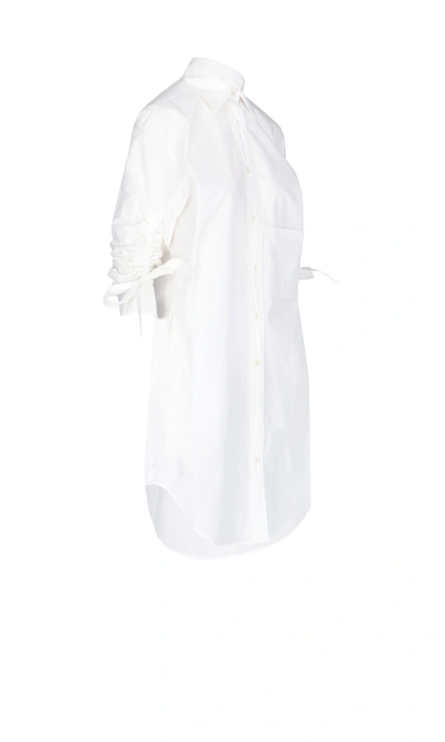 Shop Jw Anderson Midi Shirt Dress In White