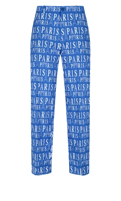 Shop Balenciaga Trousers In Blue