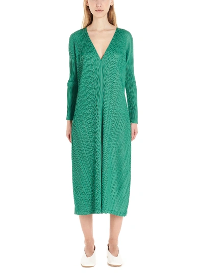 Shop Issey Miyake Monthly Colors Dress In Verde