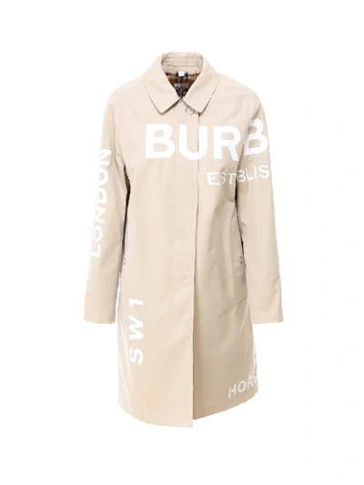 Shop Burberry Raincoat In Grigio