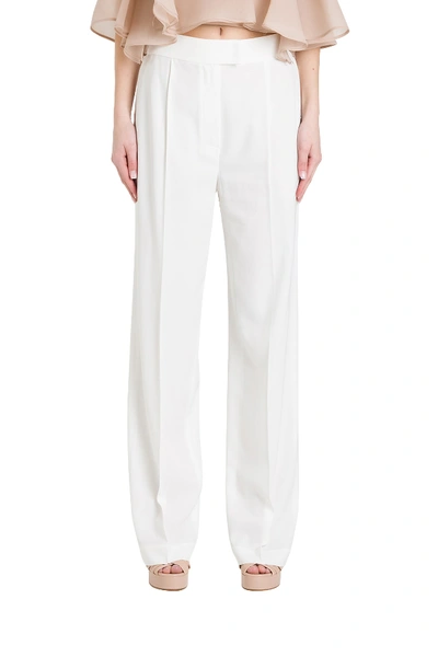 Shop Brunello Cucinelli Wide Trousers With Pinces In Bianco