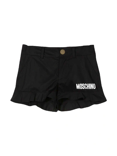 Shop Moschino Black Shorts Teen In Nero