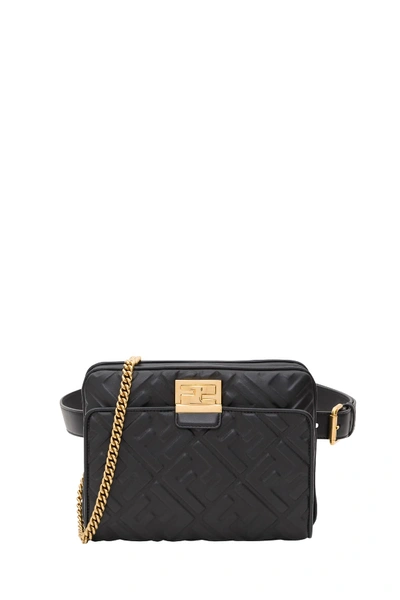 Shop Fendi Upside Down Compact Bag In Nero