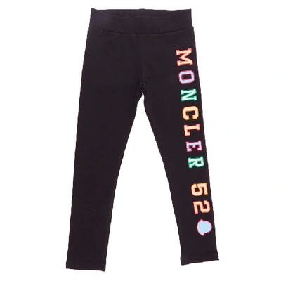 Shop Moncler Stretch Logo Sweatpants In Black
