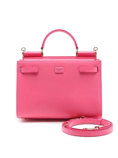 Shop Dolce & Gabbana Small Sicily 62 Bag In Rosa