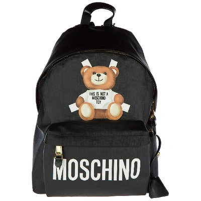 Moschino Women's Rucksack Backpack Travel Roman Teddy Bear In Black |  ModeSens