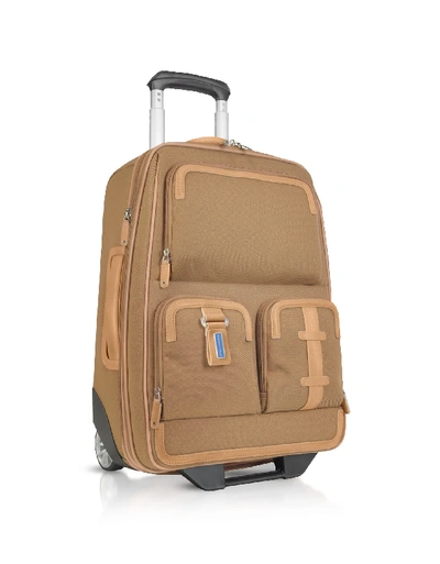 Shop Piquadro Land - Carry-on Trolley In Light Brown