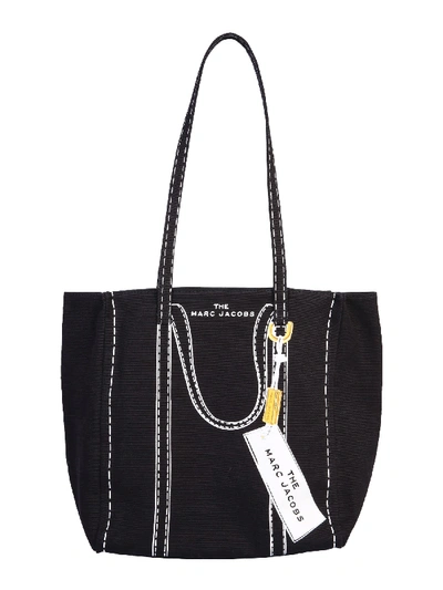 Shop Marc Jacobs The Trompe Loeil Tag Tote Bag In Nero