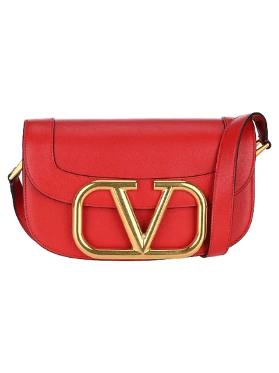 Shop Valentino Supervee Crossbody Bag In Red