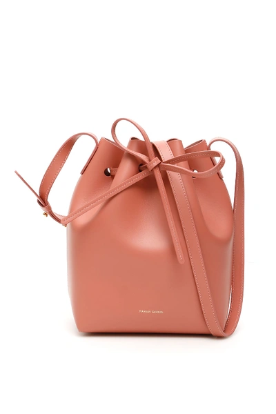 Shop Mansur Gavriel Mini Bucket Bag In Blush (pink)