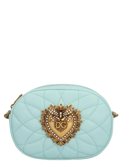 Shop Dolce & Gabbana Devotion Bag In Azzurro