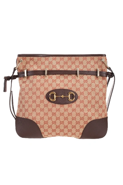 Shop Gucci Shoulder Bag In Beige Ruggine