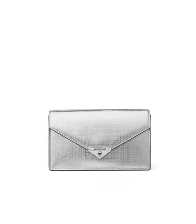 Shop Michael Michael Kors Silver Grace Crossbody Bag