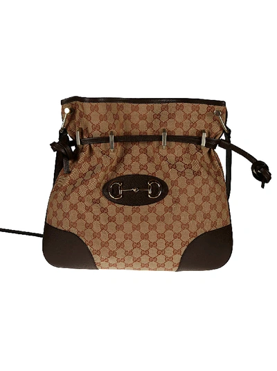 Shop Gucci 1955 Horsebit Messenger Bag In Tan