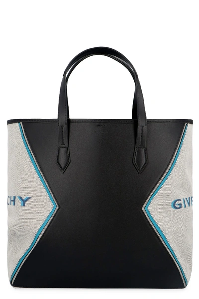 Shop Givenchy Bond Leather Tote In Black