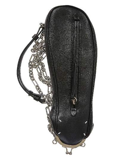 Shop Maison Margiela Sole Shape Shoulder Bag In Black