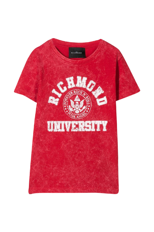 Richmond Kids Printed T Shirt In Rosso Bianco Modesens