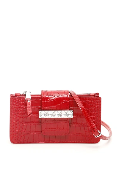 Shop Miu Miu Crystal Mini Bag In Fuoco