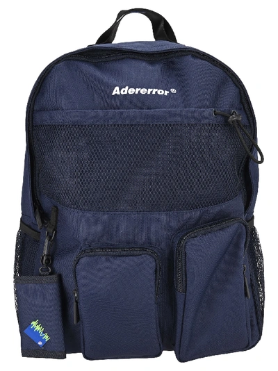 Shop Ader Error Multi Pockets Backpack In Navy Blue
