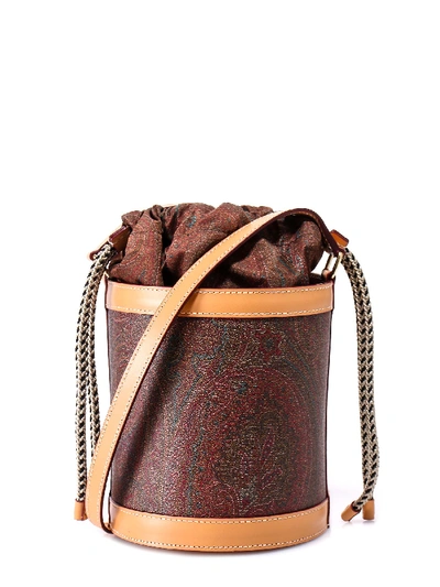 Shop Etro Bucket Bag In Brown