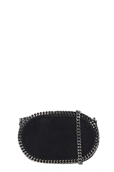 Shop Stella Mccartney Falabella Shoulder Bag In Black Faux Leather In Nero
