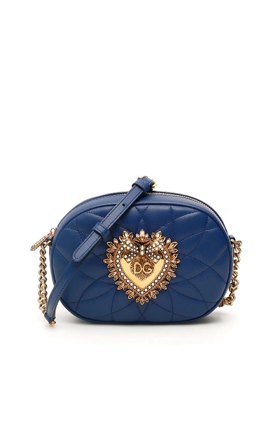 Shop Dolce & Gabbana Devotion Camera Bag In Blu