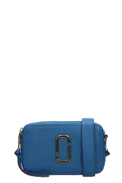 Shop Marc Jacobs The Softshot 21 Shoulder Bag In Blue Leather In Blue Monday