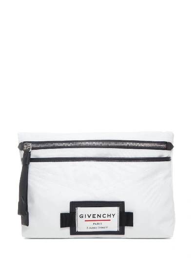 Shop Givenchy Downtown Shoulder Bag In White/black