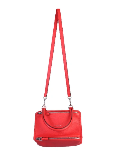Shop Givenchy Small Pandora Bag In Red