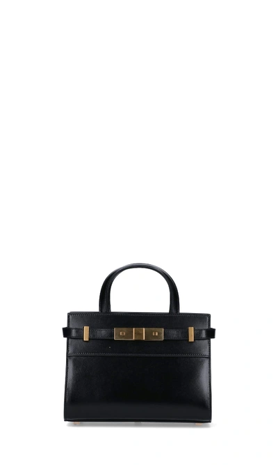 Shop Saint Laurent Manhattan Nano Top-handle Bag In Black