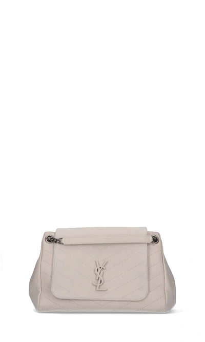 Shop Saint Laurent Nolita Shoulder-bag In White