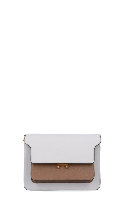 Shop Marni Medium Trunk Shoulder Bag In Grey