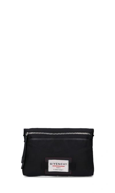 Shop Givenchy Downtown Flat Shoulder Bag In Black
