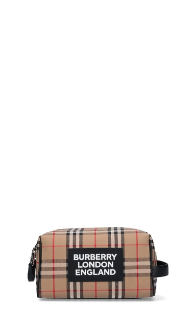 Shop Burberry Luggage In Beige