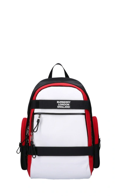 Shop Burberry Backpack In White