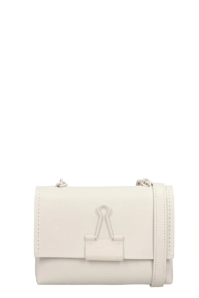 Shop Off-white Shoulder Bag In White Leather In Bianco