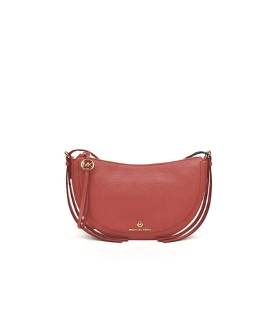 Shop Michael Michael Kors Camden Salmon Pink Crossbody Bag In Rosa