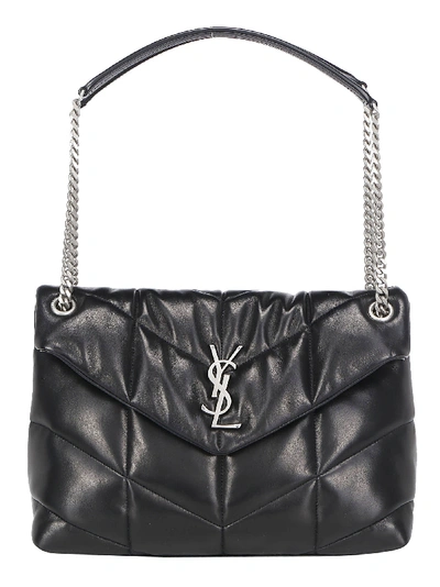 Shop Saint Laurent Lou Lou Medium Shoulder Bag In Nero