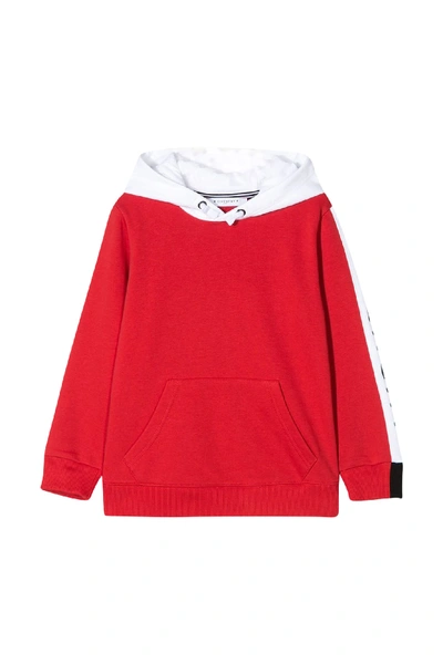 Shop Givenchy Kids Side Logo Sweatshirt In Rosso