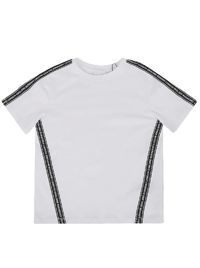 Shop Burberry T-shirt For Boy In Bianco