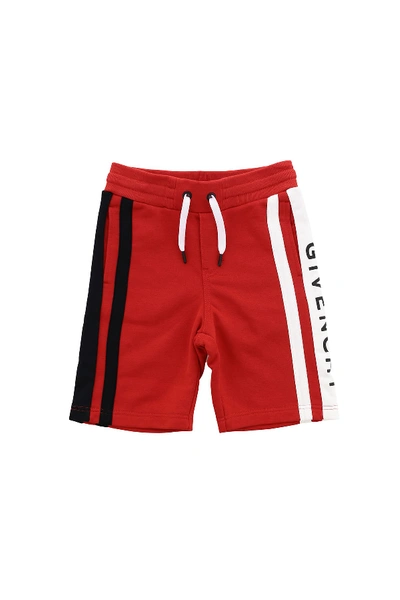 Shop Givenchy Printed Bermuda Shorts In Rosso Vivo