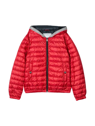 Shop Herno Red Teen Padded Jacket In Rosso