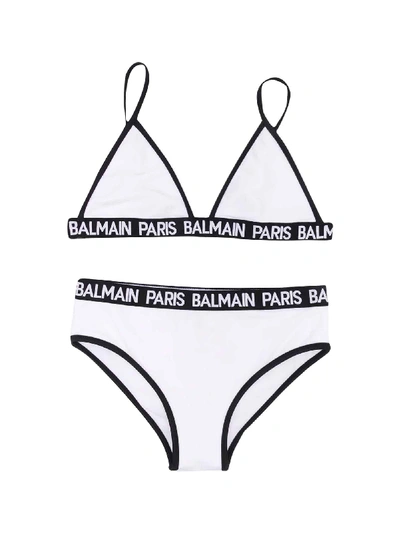 Shop Balmain White Bikini In Unica
