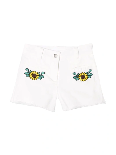 Shop Stella Mccartney White Shorts In Bianco