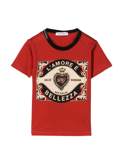 Shop Dolce & Gabbana Red T-shirt In Rosso