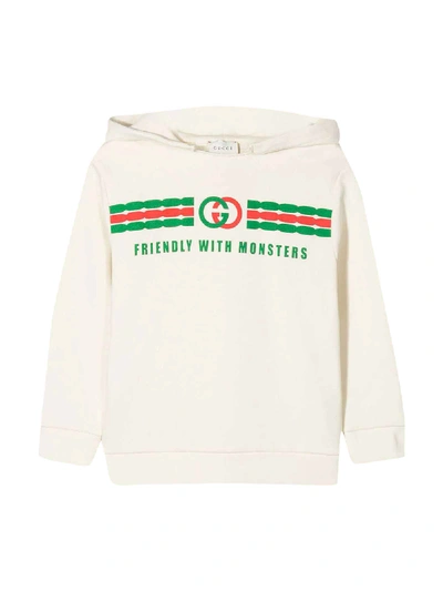 Shop Gucci White Sweatshirt In Bianco