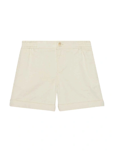 Shop Gucci White Shorts With Rear Logo In (white Magnolia)