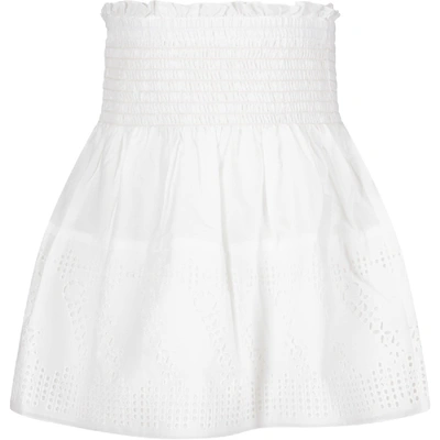 Shop Chloé White Girl Skirt With Logo