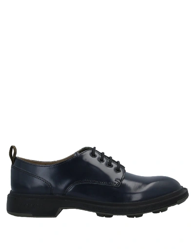 Shop Pezzol Laced Shoes In Dark Blue