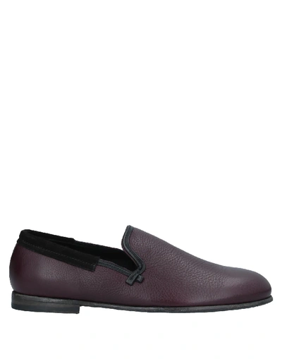 Shop Dolce & Gabbana Man Loafers Deep Purple Size 6 Calfskin